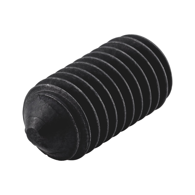 Gewindestift mit Innensechskant und abgeflachter Spitze ISO 4027, Stahl 45H, blank