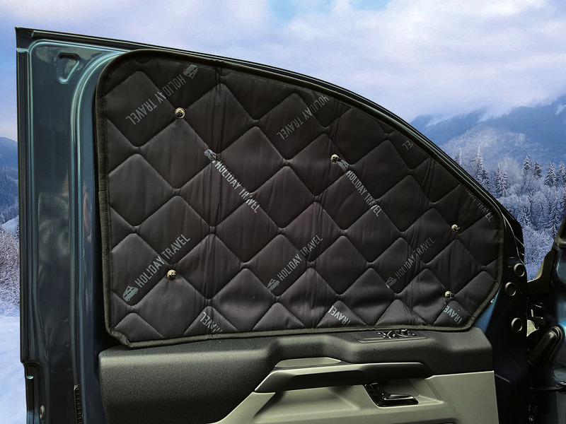 Thermomatten Fahrerhaus mit Saugnapfbefestigung für Ford Custom / VW new Transporter (2025)