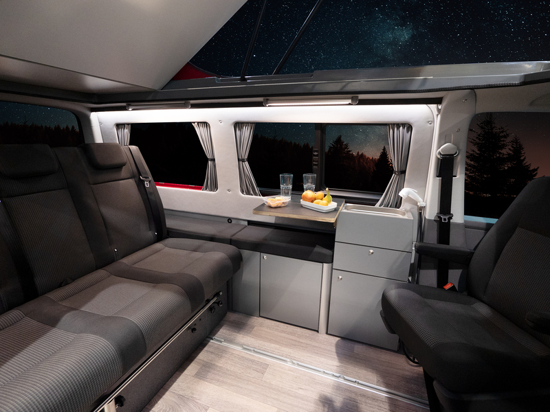 Carbest Vorhänge mit Innenverkleidung kurzer Radstand für Ford Custom / VW new Transporter (2025)