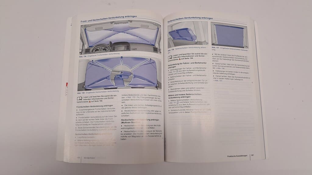 Betriebsanleitung auf Deutsch für VW T5/T6