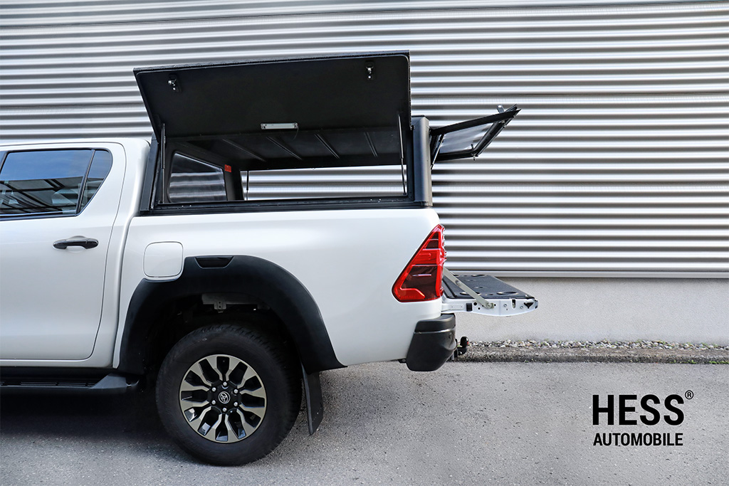 Alu-Cab Hardtop Explorer Toyota Hilux 2016+ Doppelkabine schwarz/ geriffelt