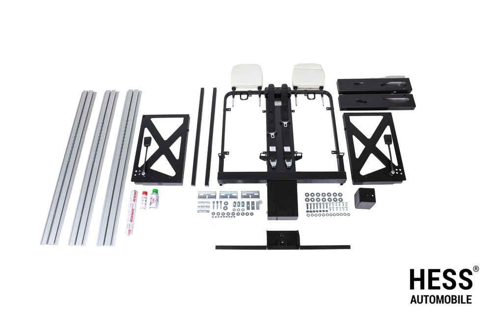 3-Punkt-Gurtbock B90 x T56 cm,inkl.Installationskit+Erhöhung120mm