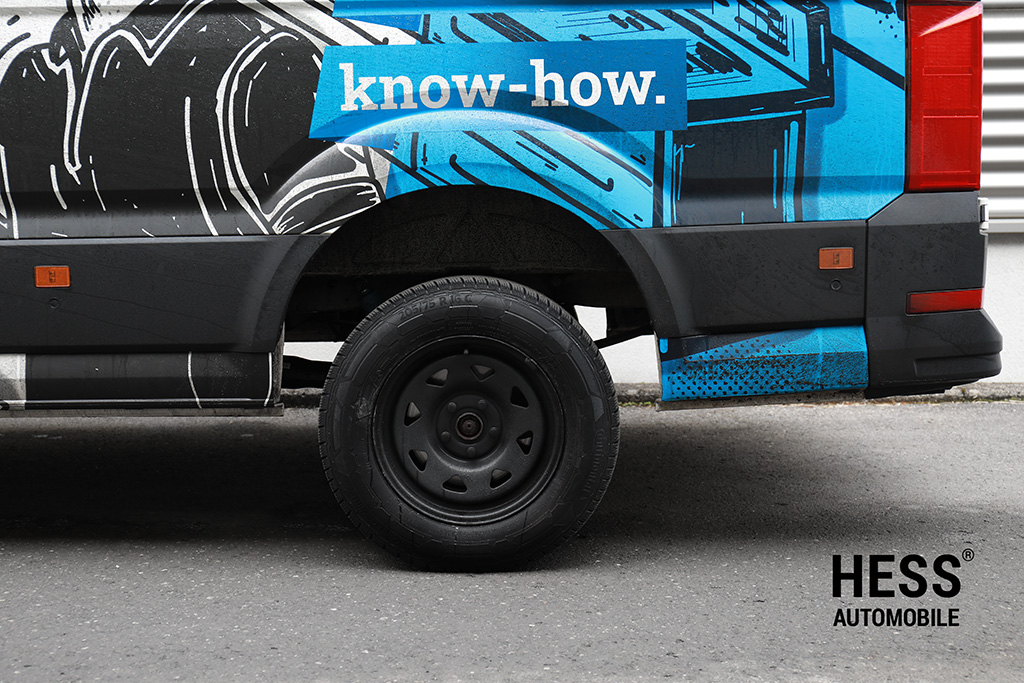 HESS H14, 16 Zoll, Steel Triangle Black, Offroad-Stahlfelge für VW Crafter II, MAN TGE