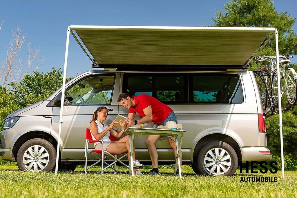 Fiamma Markise F35 PRO für Vans 270cm, Gehäuse Schwarz, Tuch Royal Grey