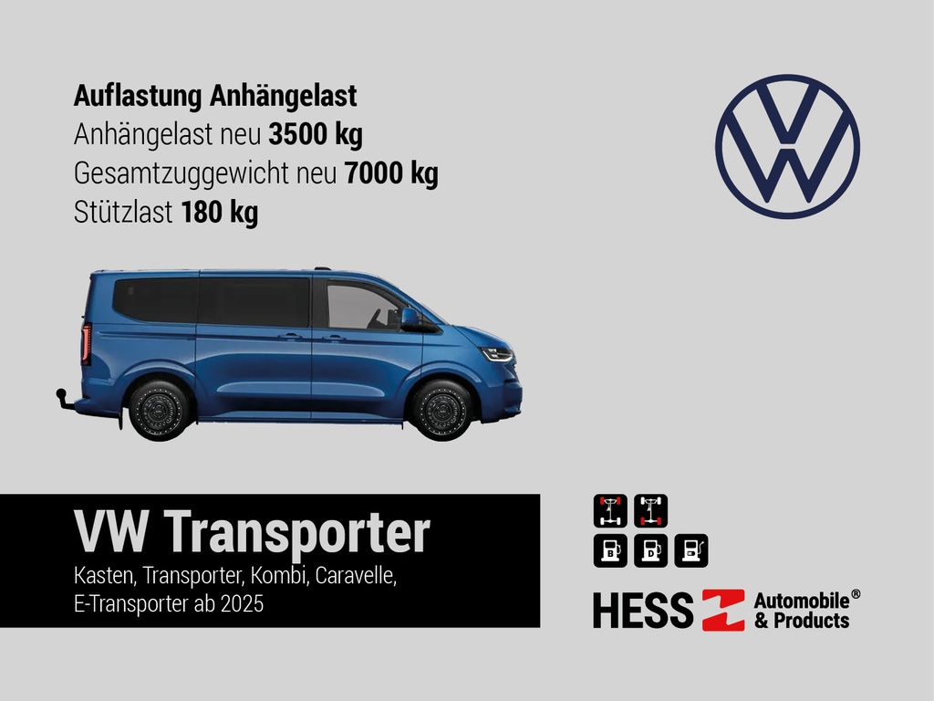 Anhängertraverse Ford Custom / VW T7 Transporter 3'500kg