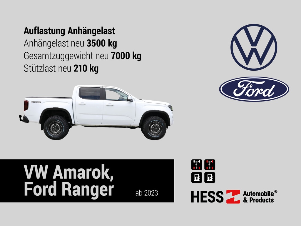 Anhängertraverse VW Amarok, Ford Ranger ab. 2023 3'500kg