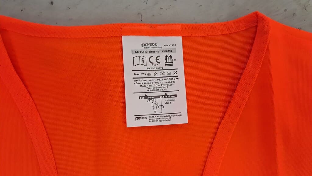 Warnwestenset (Grösse L/L/M)