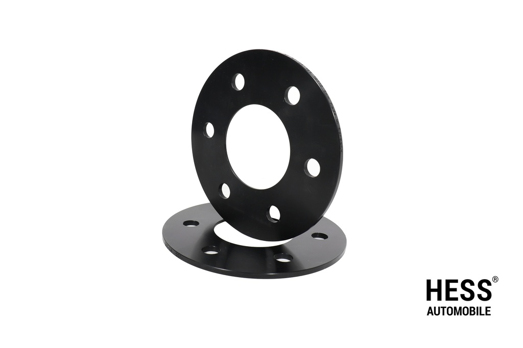 HESS Distanzscheiben 5mm, LK 6/120, schwarz, 2er Set exkl. Befestigungsmuttern