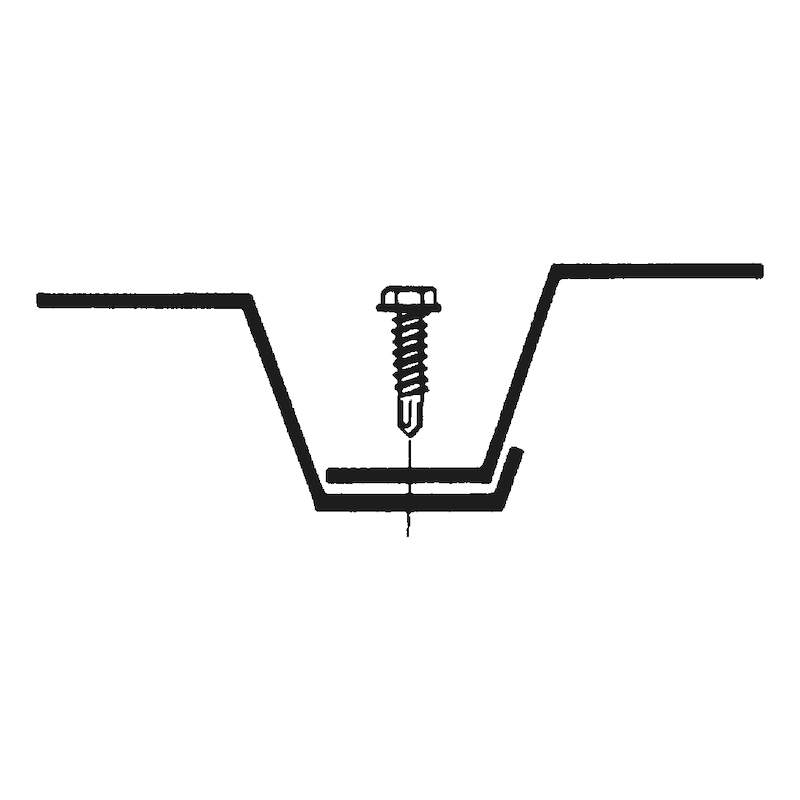 Bohrschraube Sechskantkopf mit Bohrspitze Stahl einsatzgehärtet, verzinkt, 6,3x45mm