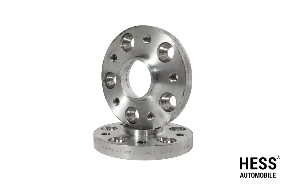 Distanzscheiben 20mm, LK 120/5, NLB 65.1, natur, 2er Set mit Anschraubausführung inkl. Befestigungsschrauben