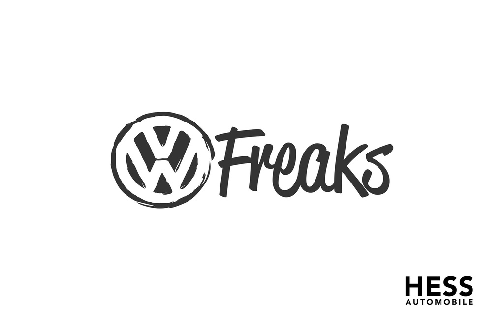 VW Freaks Aufkleber schwarz glanz