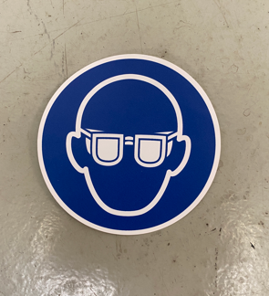 Schutzbrille Gebot-Kleber – Occasion