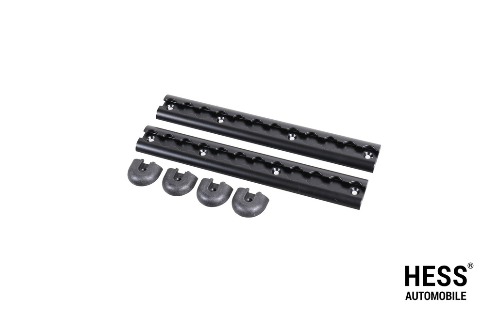 Airline Schienen 30cm mit Kappen schwarz