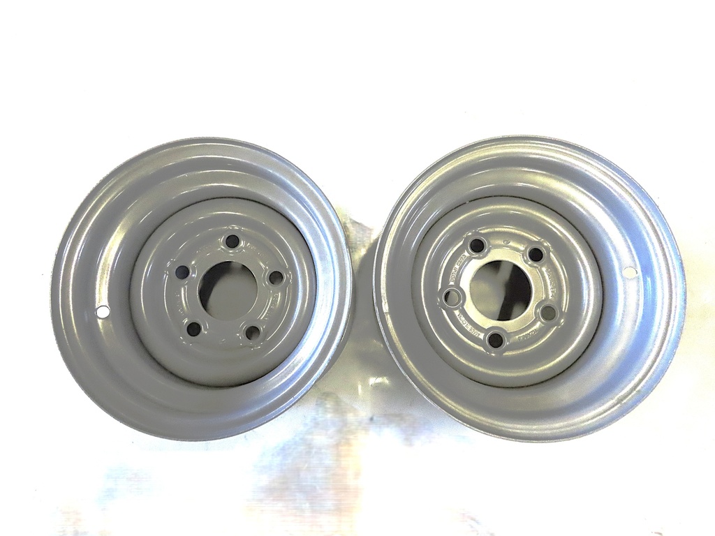 2 Felgen in silber für PKW-Anhänger Baldinger Sattelschlepper-Occasion