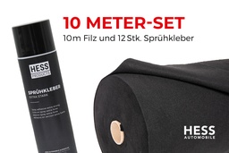 Fahrzeugdämmung-Set — 10m Filz, 12x Sprühkleber